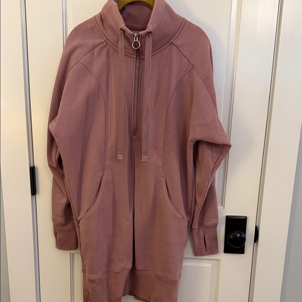 Athleta small Cozy Pink Pullover sweatshirt dress